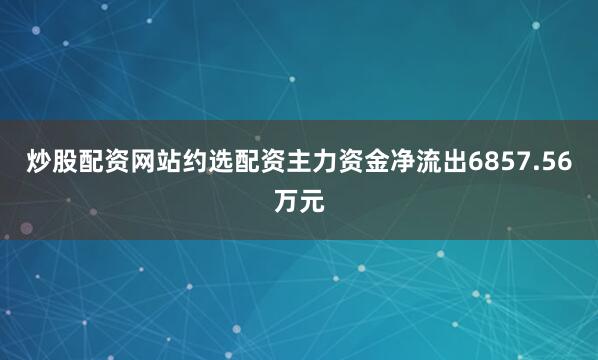 炒股配资网站约选配资主力资金净流出6857.56万元